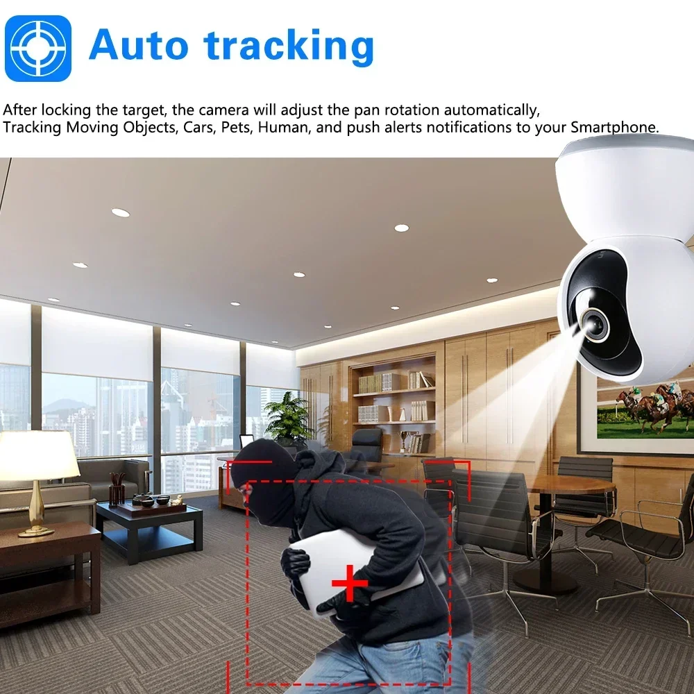 Mini Indoor 2 Way Audio 5MP Tuya Wifi Smart Home Baby Monitor Security IP Camera 2K PTZ Auto Tracking CCTV Surveillance Camera