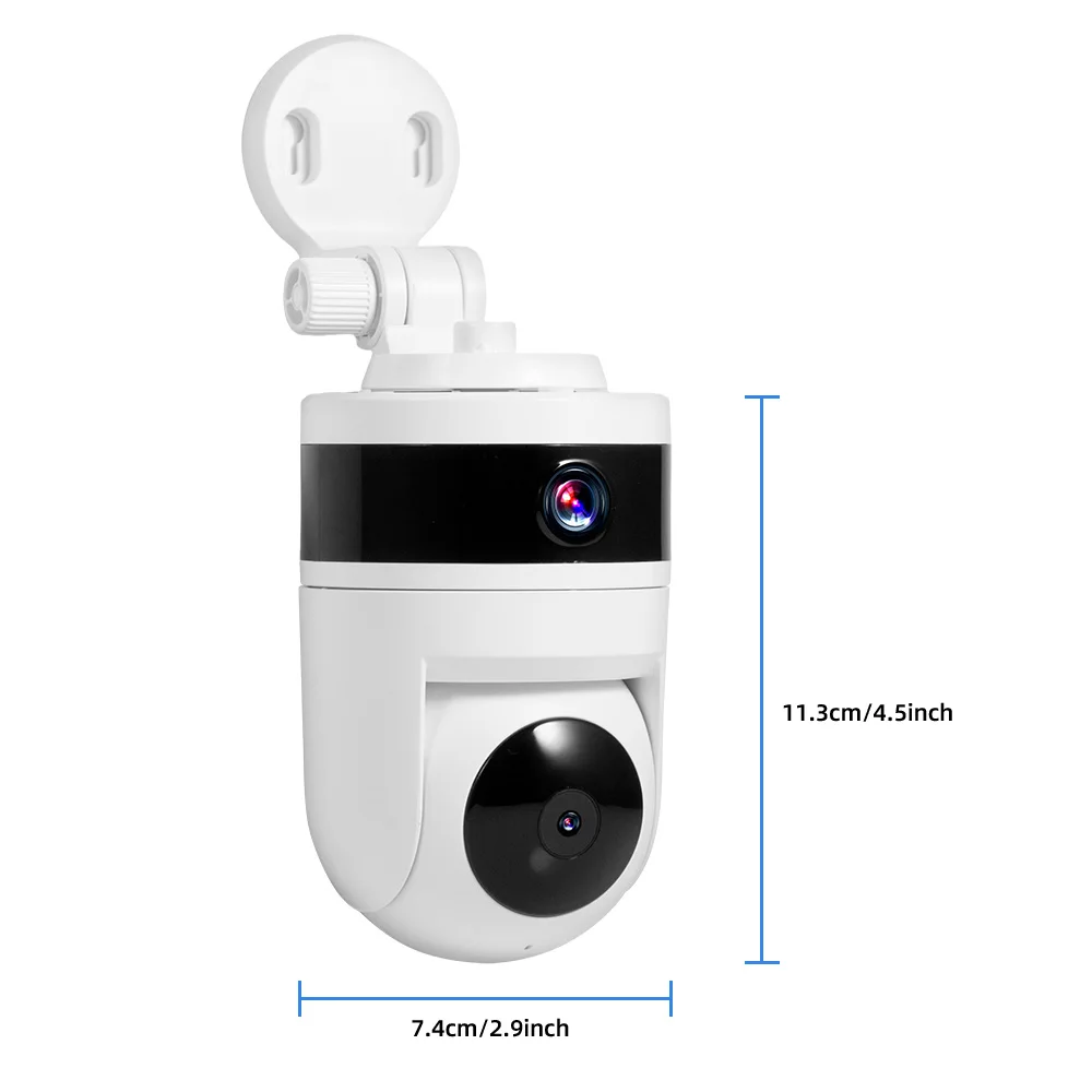 FUERS 3K 6MP Dual Lens Tuya Smart Security Camera Baby Monitor Pet Dog Camera With Bracket Indoor Wireless WiFi IP Mini Camera