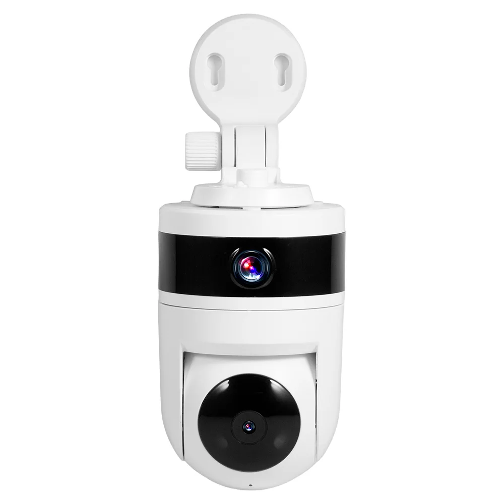 FUERS 3K 6MP Dual Lens Tuya Smart Security Camera Baby Monitor Pet Dog Camera With Bracket Indoor Wireless WiFi IP Mini Camera