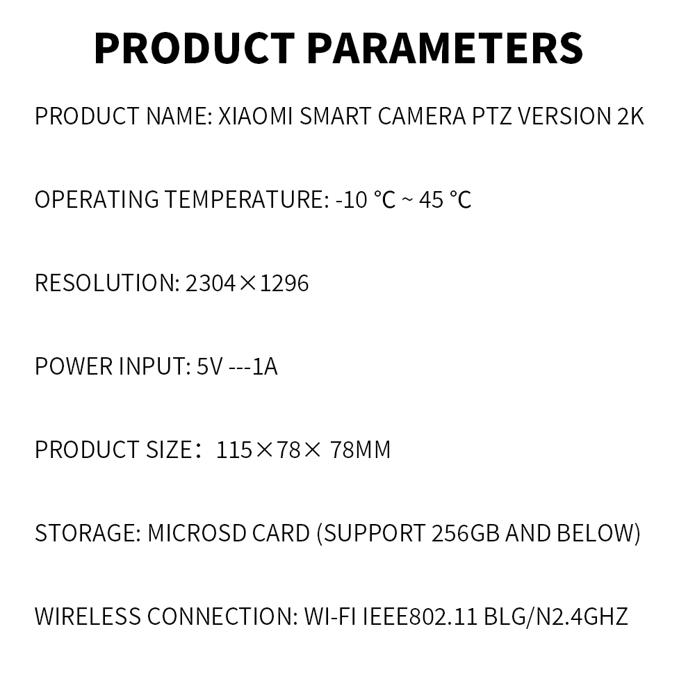 Original Xiaomi Smart Camera 2K 1296P HD 360 Angle Indoor Baby Security Monitor WIFI Night Webcam Video IP Camera Mi-Smart Home