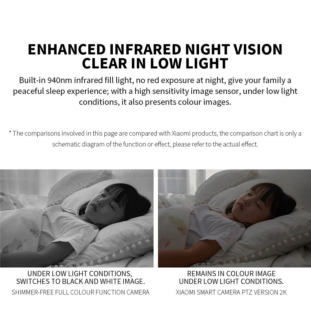 Original Xiaomi Smart Camera 2K 1296P HD 360 Angle Indoor Baby Security Monitor WIFI Night Webcam Video IP Camera Mi-Smart Home