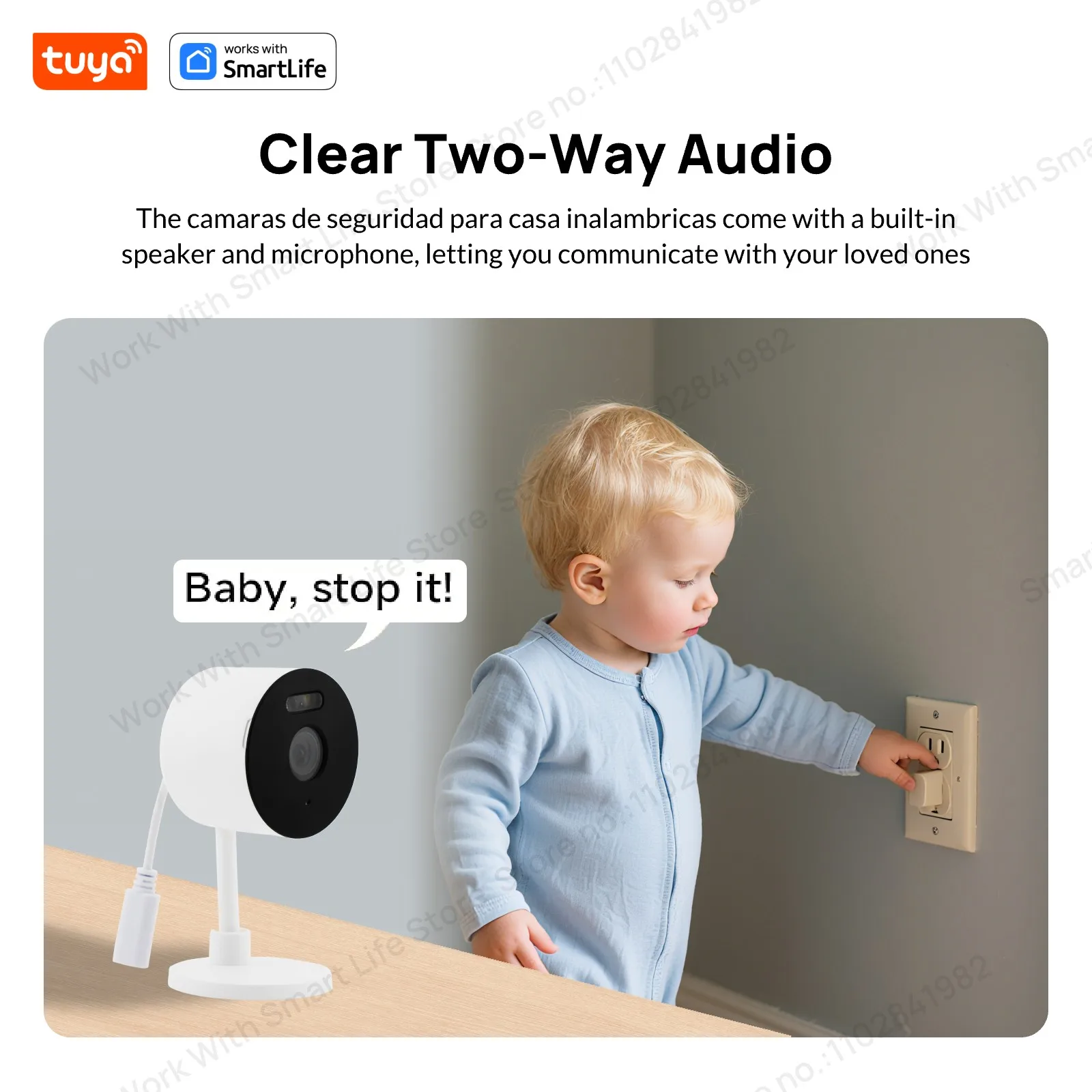 Tuya Smart 3MP&1080P HD WiFi Security Camera  5G/2.4G Indoor/Outdoor Pet Baby Monitor Color Night Vision Spotlight Audio