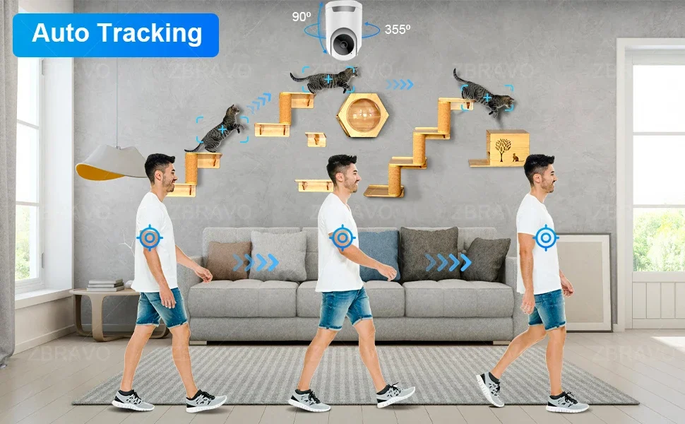 ICSEE Mini Wifi Camera FHD 3MP Color Night Vision Two Way Audio Auto Tracking Indoor Use Baby Monitor Wireless Security Camera