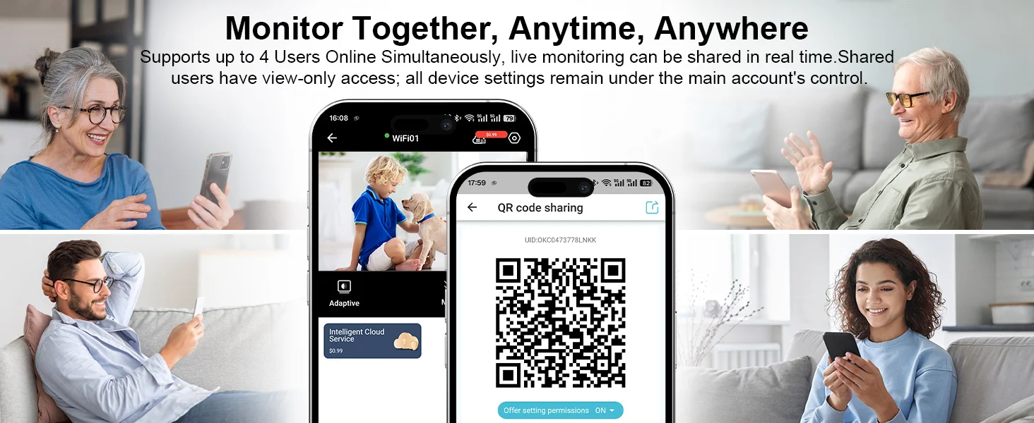 2.4G & 5G WiFi Mini Security Camera Indoor 4K Motion Detection Alerts Night Vision 4H Battery Life Surveillance Baby Camera