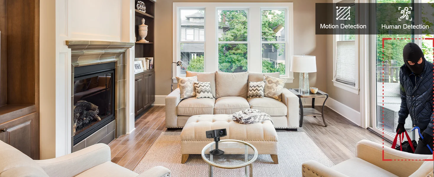 2.4G & 5G WiFi Mini Security Camera Indoor 4K Motion Detection Alerts Night Vision 4H Battery Life Surveillance Baby Camera