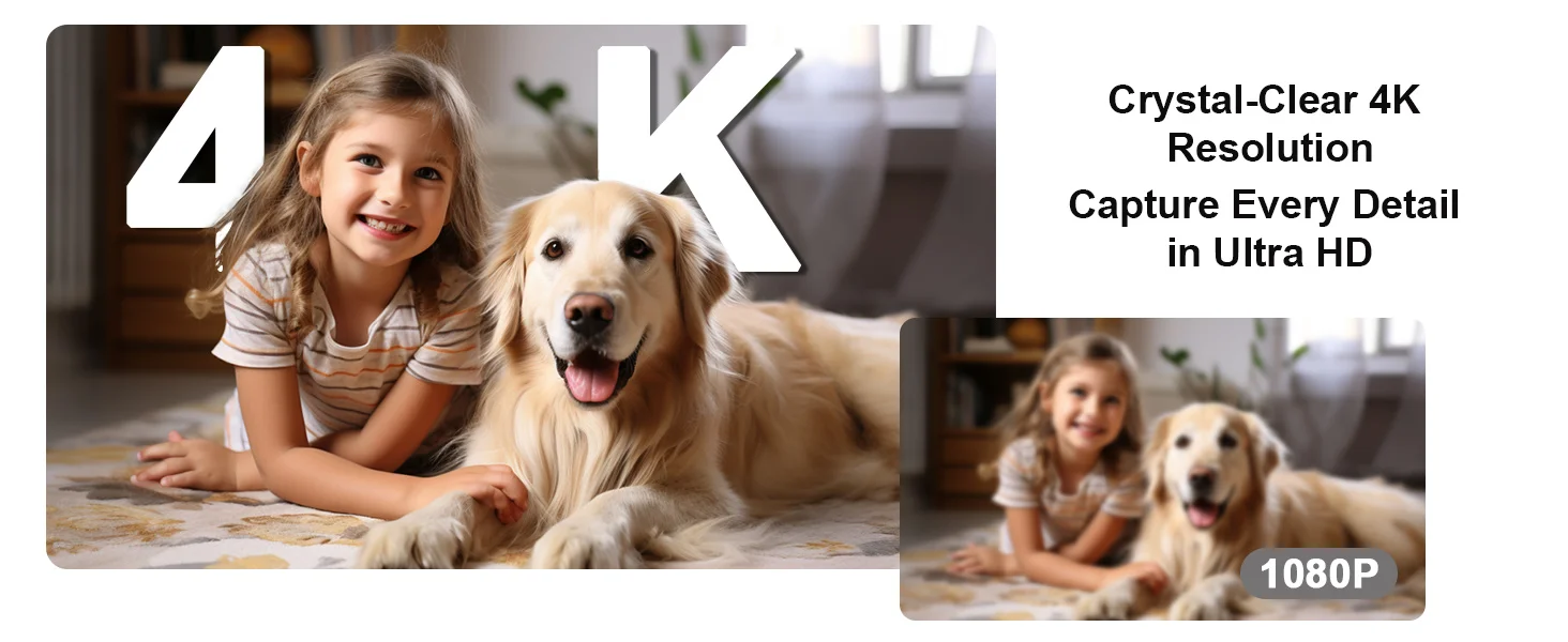 2.4G & 5G WiFi Mini Security Camera Indoor 4K Motion Detection Alerts Night Vision 4H Battery Life Surveillance Baby Camera