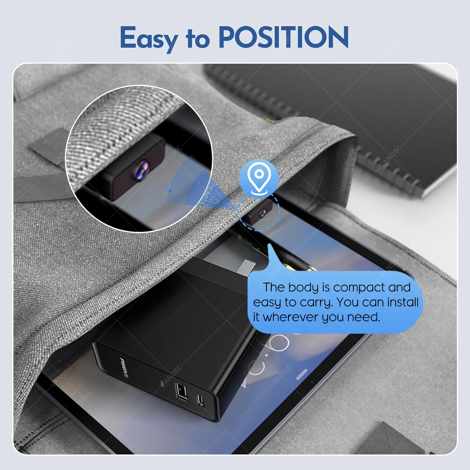 2.4G & 5G WiFi Mini Security Camera Indoor 4K Motion Detection Alerts Night Vision 4H Battery Life Surveillance Baby Camera