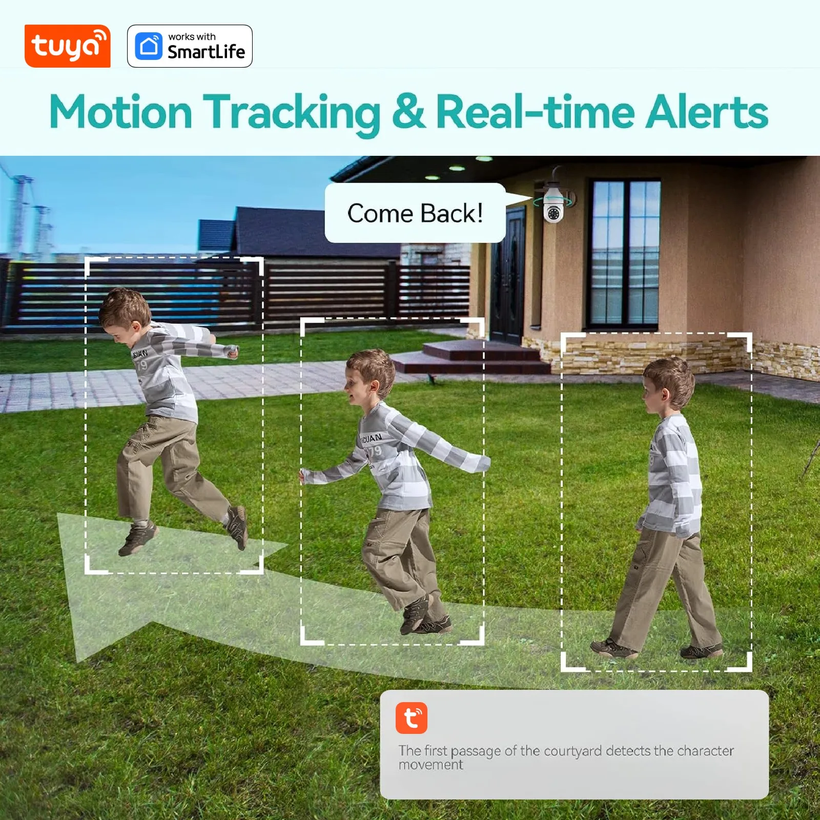 2.4G 3MP HD Tuya Smart E27 Security Camera for Home,Baby/Elder/Pet Camera 100-240V W/Phone App,Color Night Vision 2-Way Audio