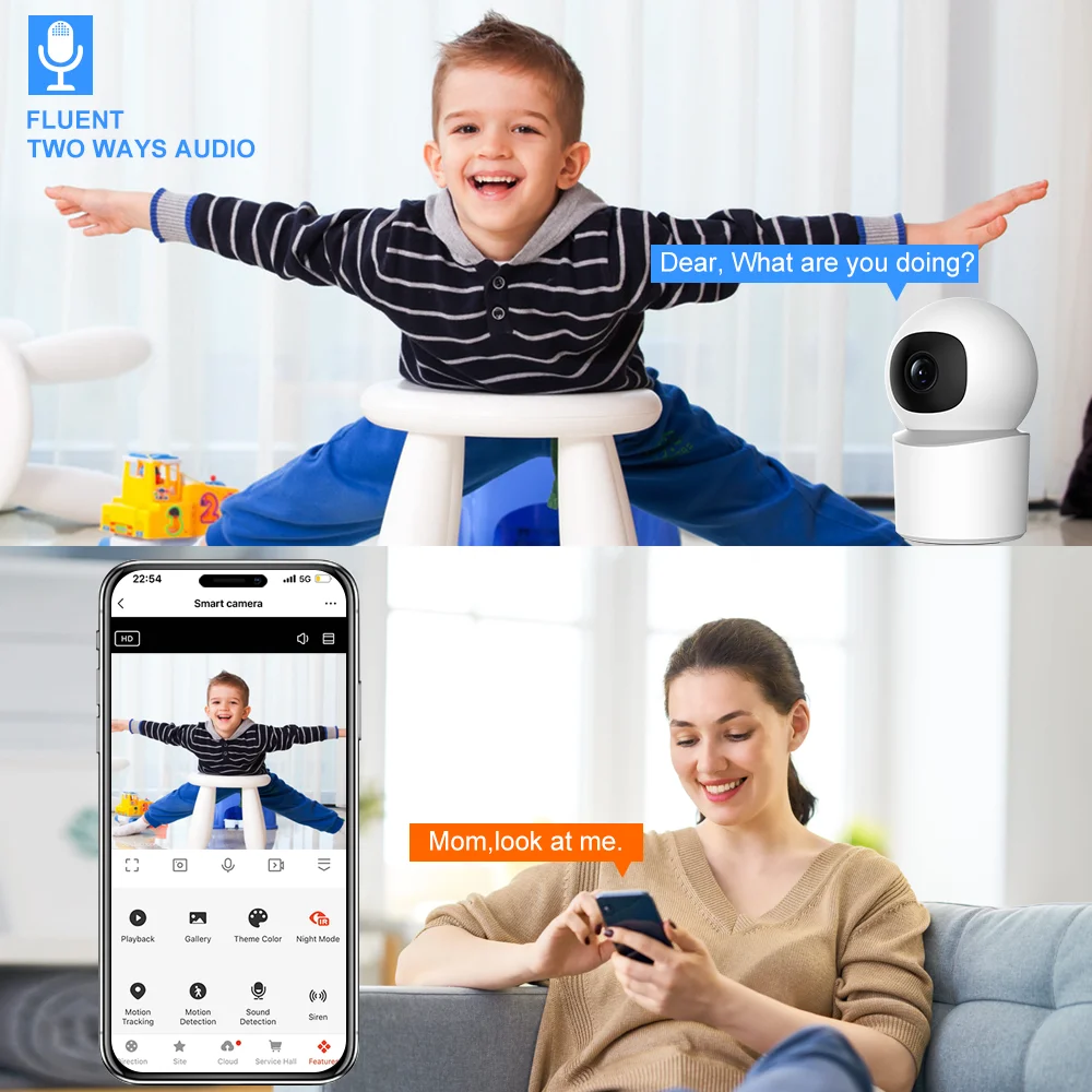 Tuya Smart 5MP HD WiFi IP Camera Indoor Mini Wireless Security Home CCTV Surveillance Camera With Auto Tracking Baby Monitor