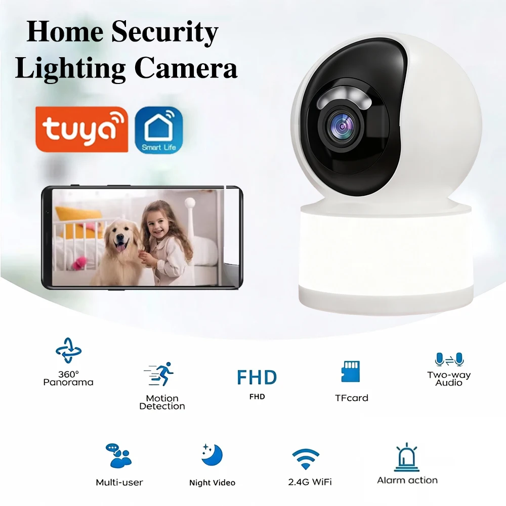 Tuya 5MP 2K PTZ Camera WiFi Indoor Security Baby Camera 340° Pan 2-Way Audio Night Vision Home Security CCTV Baby Pet Monitor