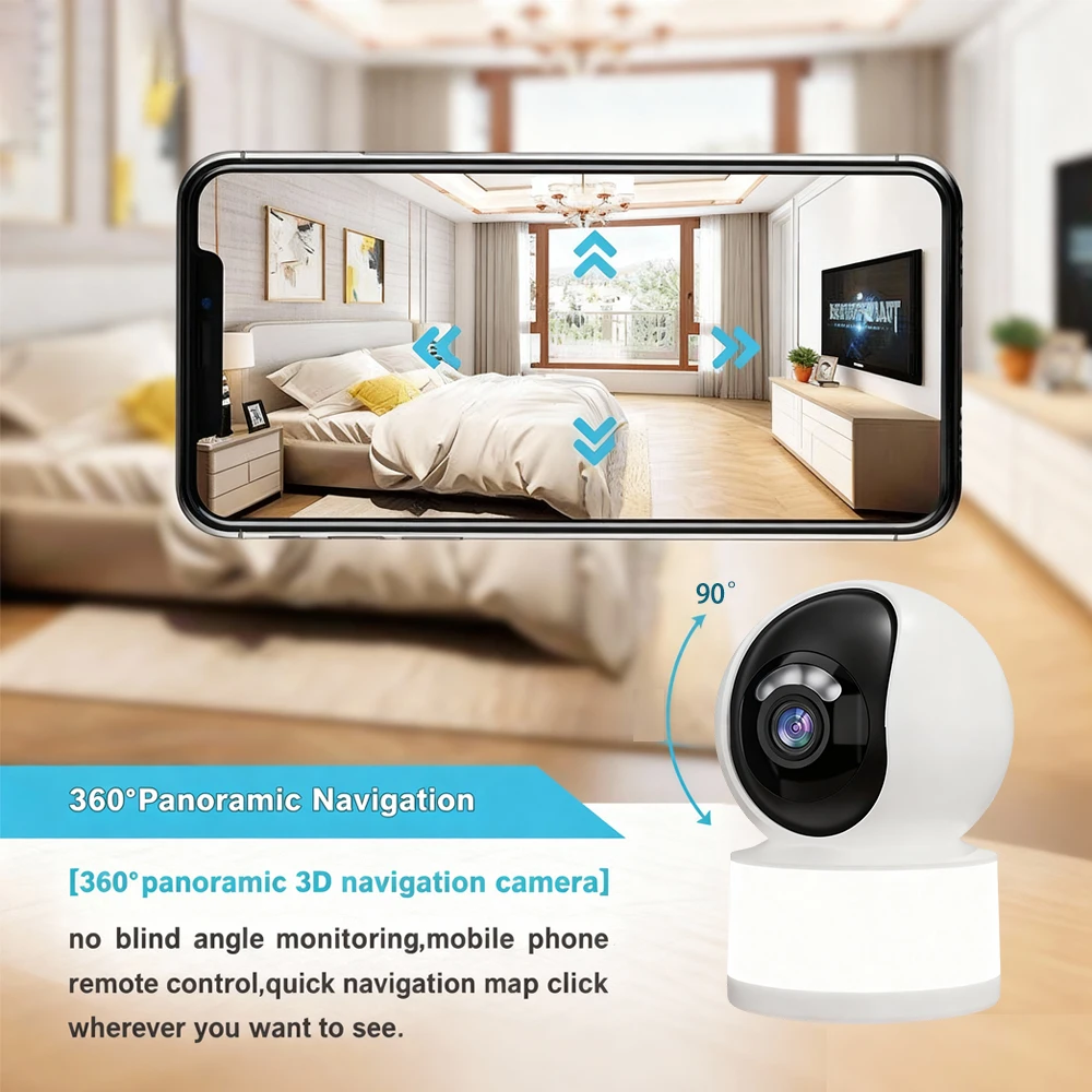 Tuya 5MP 2K PTZ Camera WiFi Indoor Security Baby Camera 340° Pan 2-Way Audio Night Vision Home Security CCTV Baby Pet Monitor