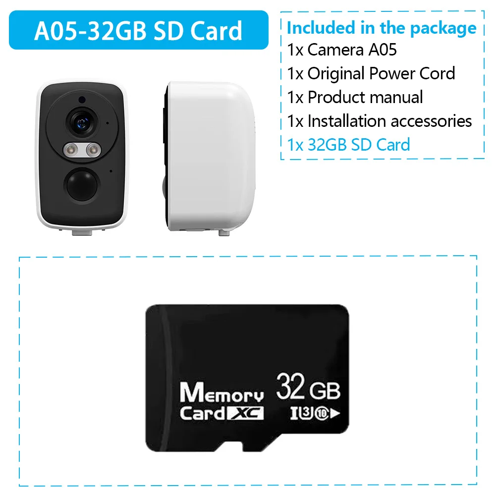 4MP Outdoor Security Camera Rechargeable Battery WiFi Night Vision Two-Way Audio Home Baby Monitor