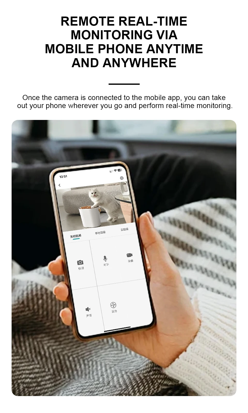 4MP Outdoor Security Camera Rechargeable Battery WiFi Night Vision Two-Way Audio Home Baby Monitor