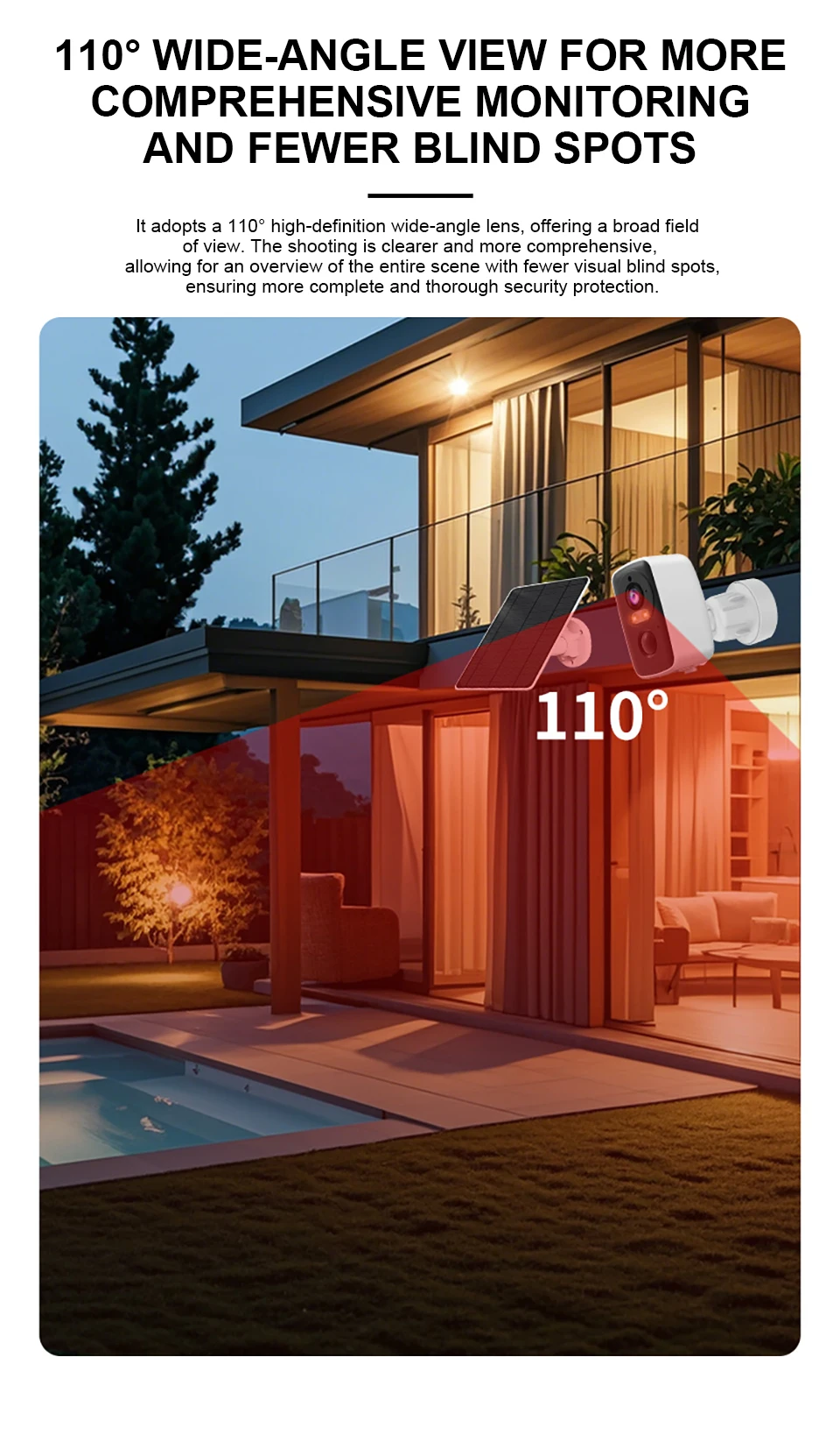 4MP Outdoor Security Camera Rechargeable Battery WiFi Night Vision Two-Way Audio Home Baby Monitor