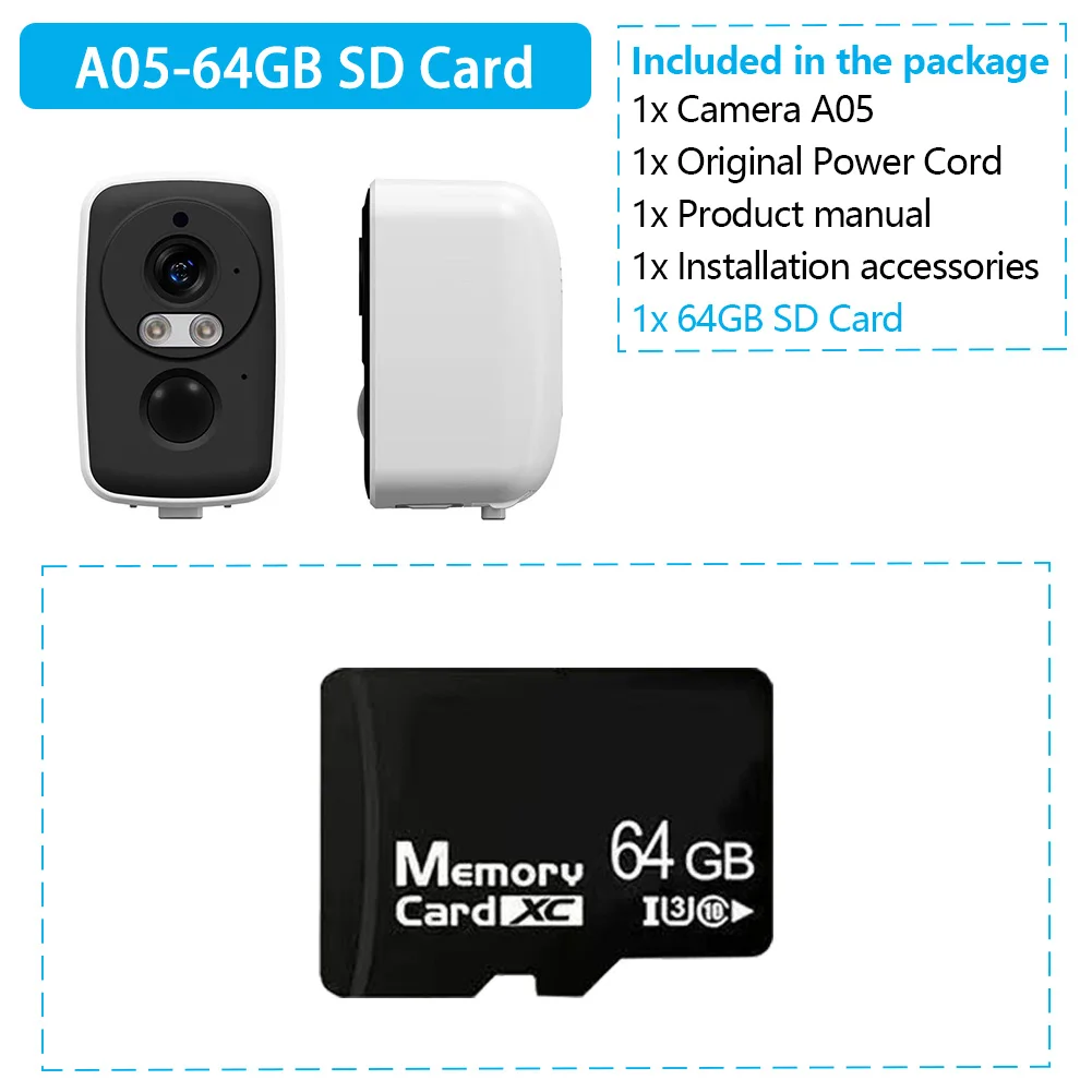 4MP Outdoor Security Camera Rechargeable Battery WiFi Night Vision Two-Way Audio Home Baby Monitor