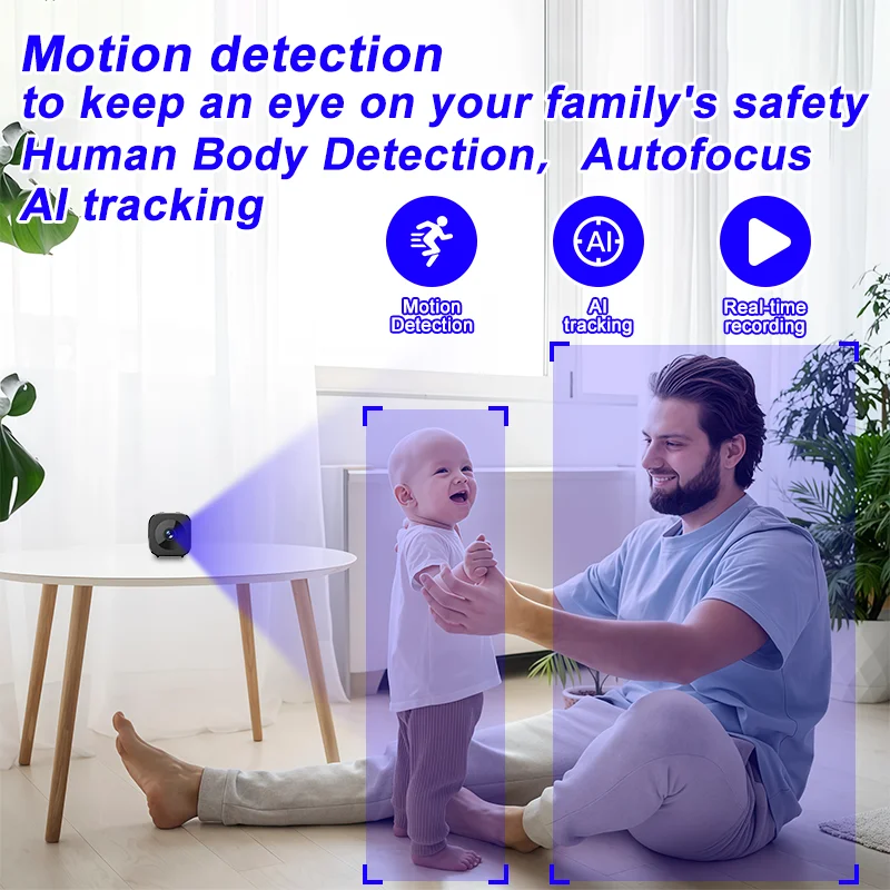 Wireless Mini Camera HD Portable Smart Wireless WiFi Camera Smal IP Camera for Home Security Surveillance Camera Baby Monitor