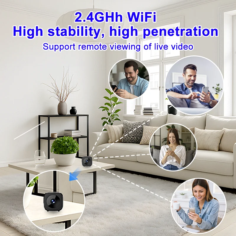 Wireless Mini Camera HD Portable Smart Wireless WiFi Camera Smal IP Camera for Home Security Surveillance Camera Baby Monitor