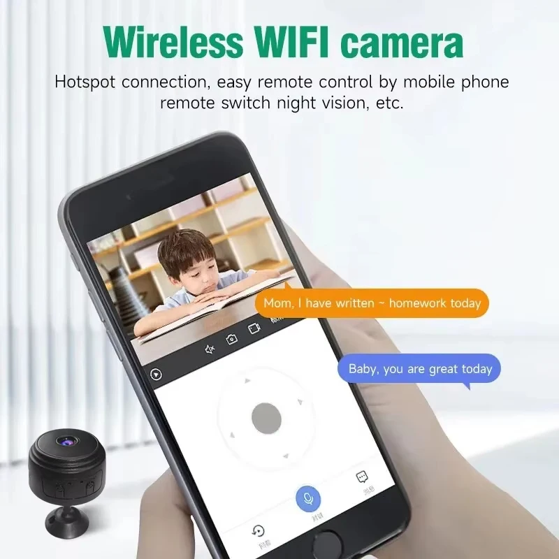 WiFi Mini Camera Wireless Monitoring Camera Voice Protection Recorder Security Monitoring Camera Smart Home For Infants And Pets