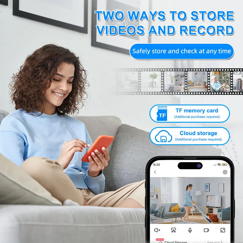 3MP Wireless WiFi Camera with Night Vision Smart Home Wireless Security Camera Outdoor CCTV Surveillance Camera Baby Monitor