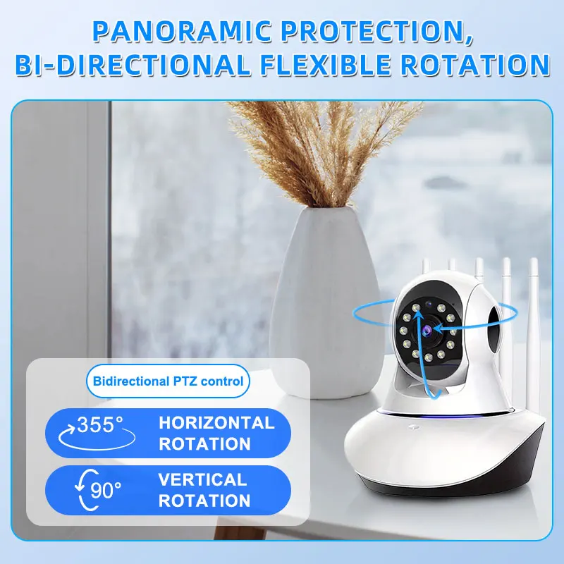 3MP Wireless WiFi Camera with Night Vision Smart Home Wireless Security Camera Outdoor CCTV Surveillance Camera Baby Monitor