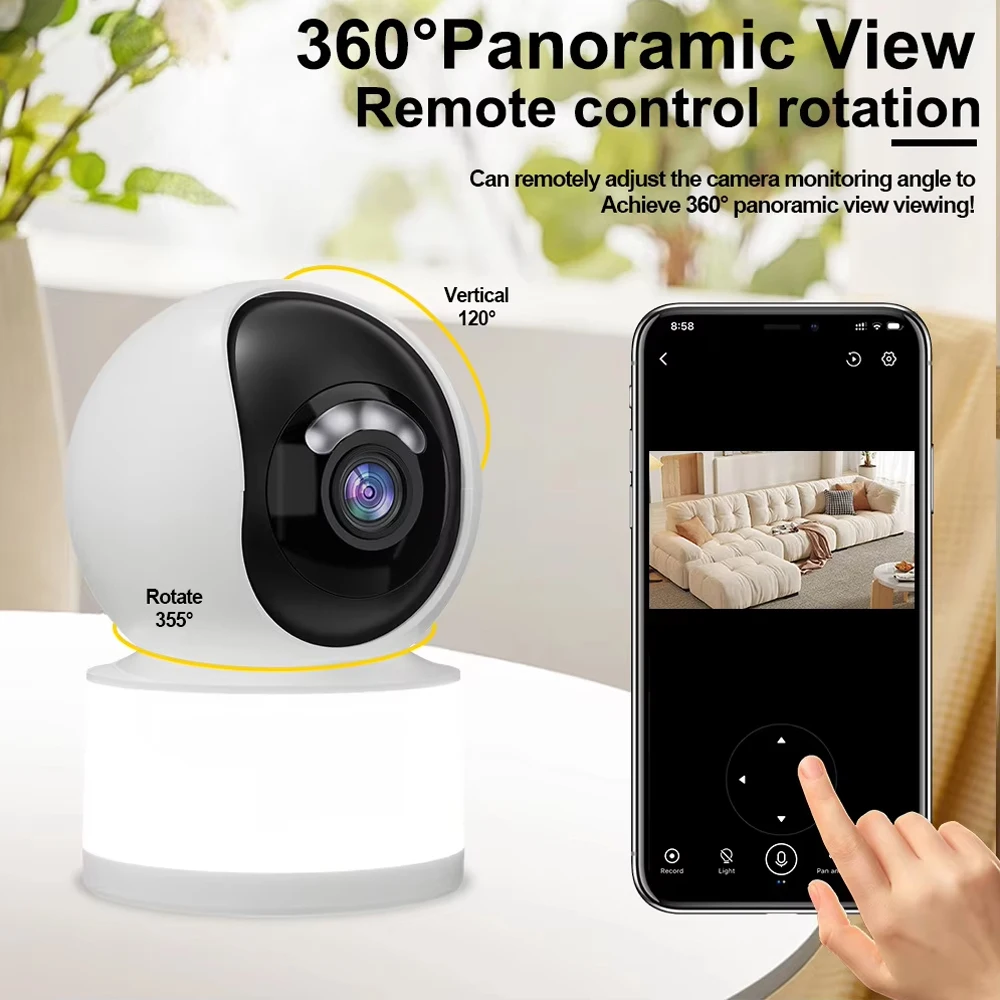 5MP Tuya Smartlife Indoor Camera HD Color Night Vision Lighting Wireless WiFi Home Baby Monitor AI Human Tracking Two-Way Audio