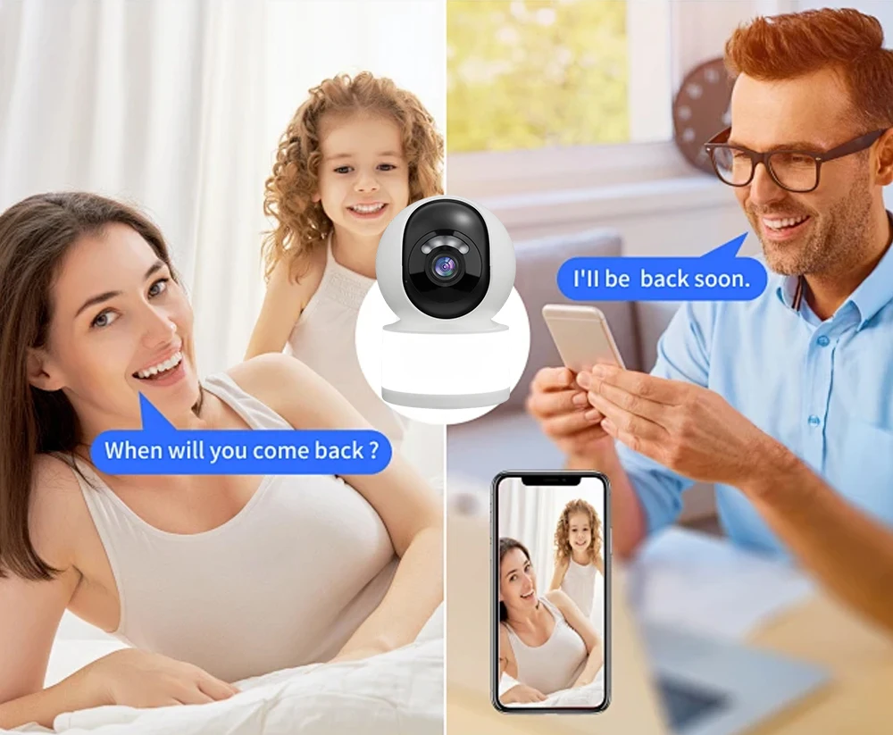5MP Tuya Smartlife Indoor Camera HD Color Night Vision Lighting Wireless WiFi Home Baby Monitor AI Human Tracking Two-Way Audio