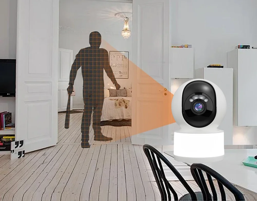 5MP Tuya Smartlife Indoor Camera HD Color Night Vision Lighting Wireless WiFi Home Baby Monitor AI Human Tracking Two-Way Audio