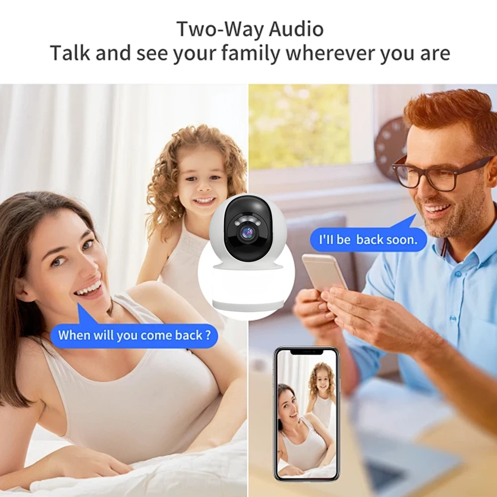 5MP Tuya Smartlife Indoor Camera HD Color Night Vision Lighting Wireless WiFi Home Baby Monitor AI Human Tracking Two-Way Audio