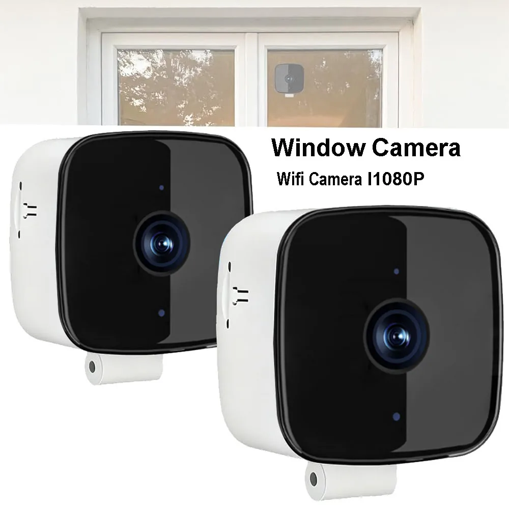 1080P Window WiFi Camera Two-Way Audio Full Color Night Vision Indoor Home Security Baby Monitor Through Window Camera
