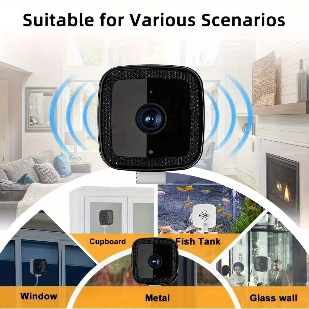 1080P Window WiFi Camera Two-Way Audio Full Color Night Vision Indoor Home Security Baby Monitor Through Window Camera