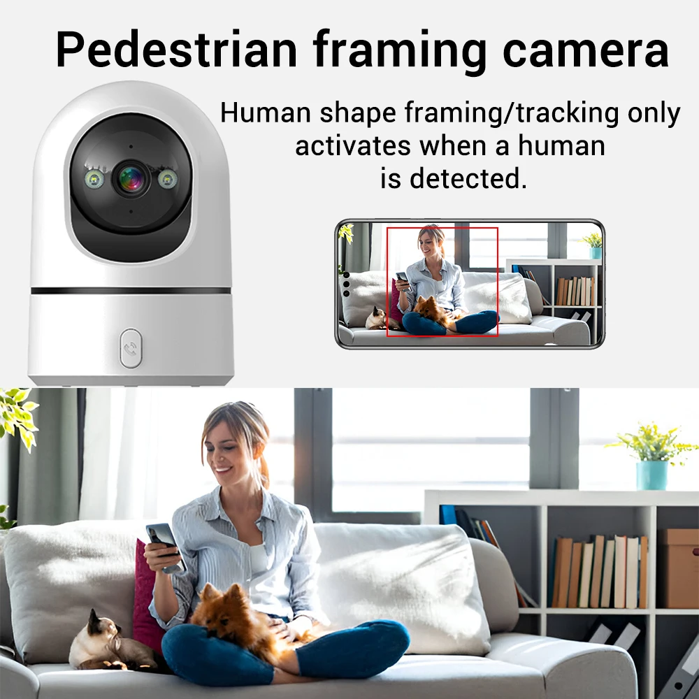 O-Kam Pro 5MP 2.4G/5G WiFi Indoor Baby Monitor Security Camera | One-Touch Call | Color Night Vision | Human Tracking | 355° PTZ