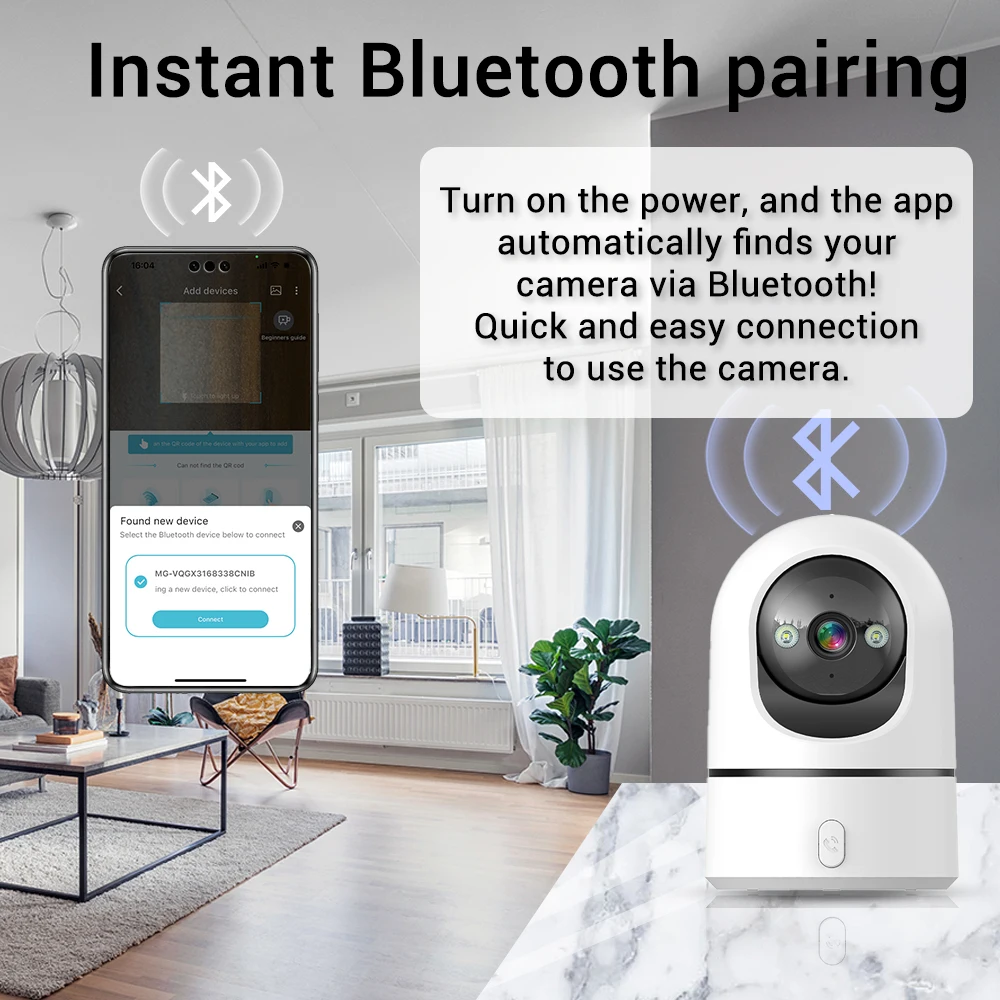 O-Kam Pro 5MP 2.4G/5G WiFi Indoor Baby Monitor Security Camera | One-Touch Call | Color Night Vision | Human Tracking | 355° PTZ