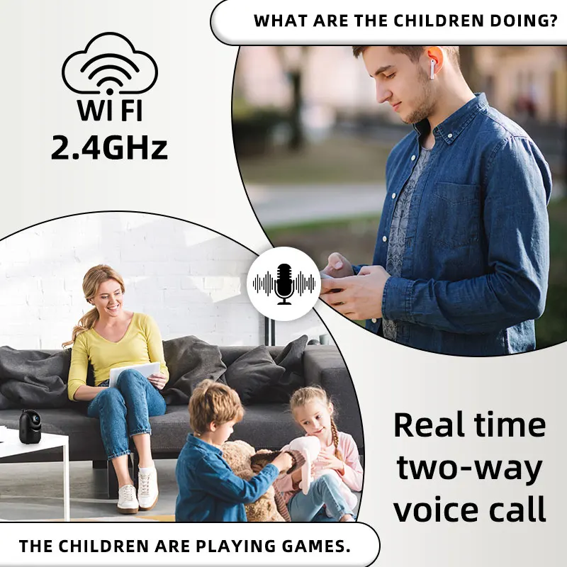 3MP Wireless WiFi Camera 1080P HD Indoor Outdoor Wireless Surveillance Camera with Two-Way Audio Baby Monitor Pet Dog Camera