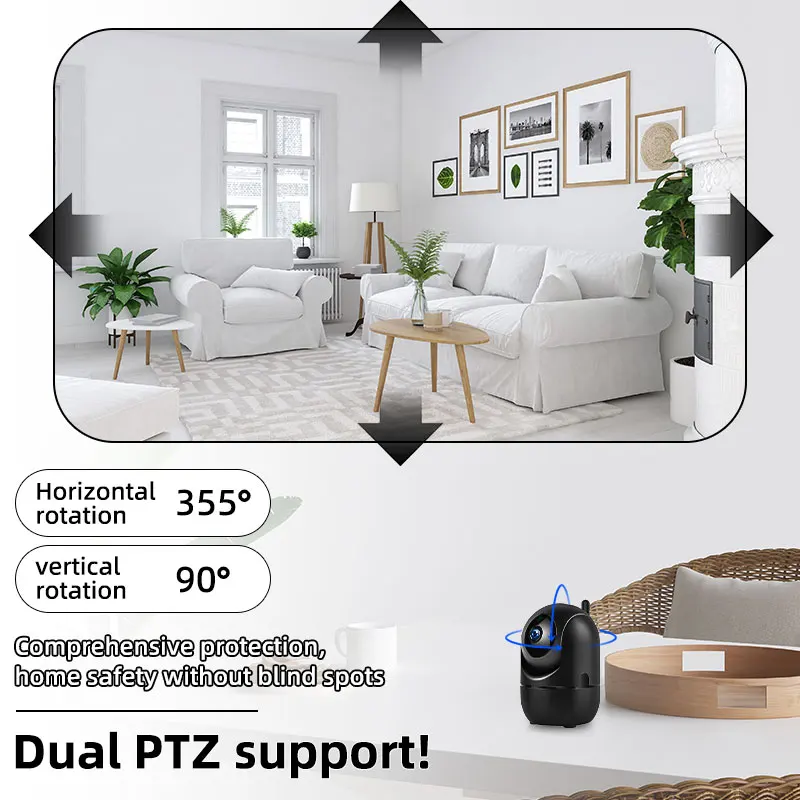 3MP Wireless WiFi Camera 1080P HD Indoor Outdoor Wireless Surveillance Camera with Two-Way Audio Baby Monitor Pet Dog Camera