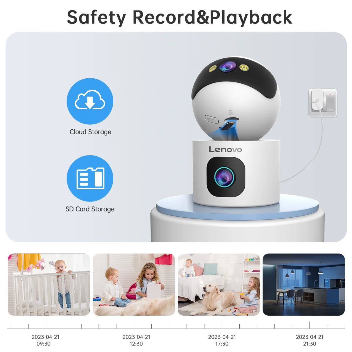 Lenovo 6MP IP Camera 5G WiFi Dual Lens Smart Home Auto Tracking 2-Way Talk Wireless Surveillance Camera Security Baby Monitor