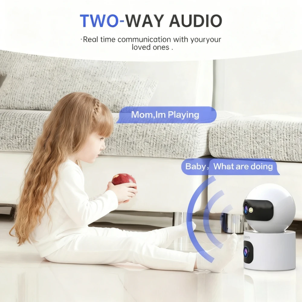 Lenovo 6MP IP Camera 5G WiFi Dual Lens Smart Home Auto Tracking 2-Way Talk Wireless Surveillance Camera Security Baby Monitor