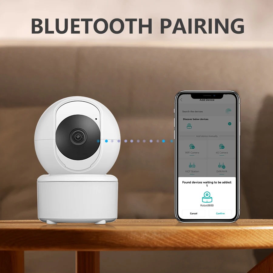 BERRY IOT 3MP WiFi Monitoring Camera Baby Monitor PTZ Indoor Security Camera CCTV Voice Intercom Night Vision Capability ICSEE