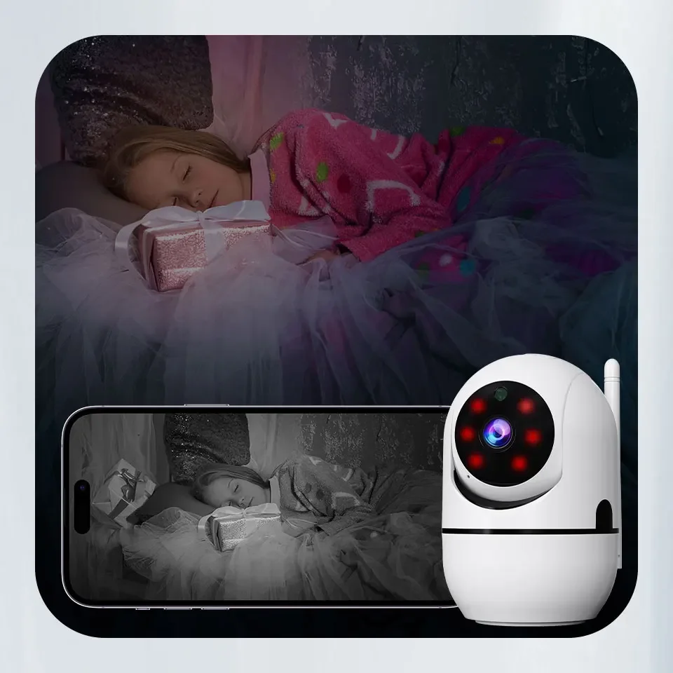 8MP WiFi Camera Smart Home Indoor Wireless IP Surveillance Camera AI Detect Automatic Tracking Security Baby Monitor