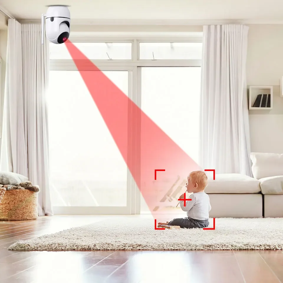 8MP WiFi Camera Smart Home Indoor Wireless IP Surveillance Camera AI Detect Automatic Tracking Security Baby Monitor