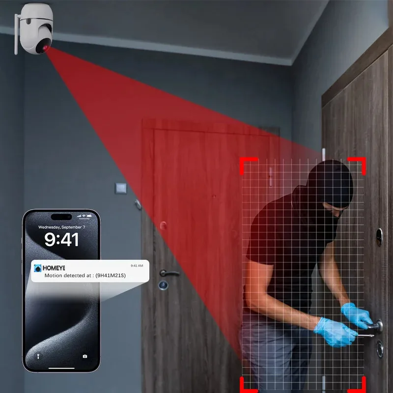 8MP WiFi Camera Smart Home Indoor Wireless IP Surveillance Camera AI Detect Automatic Tracking Security Baby Monitor