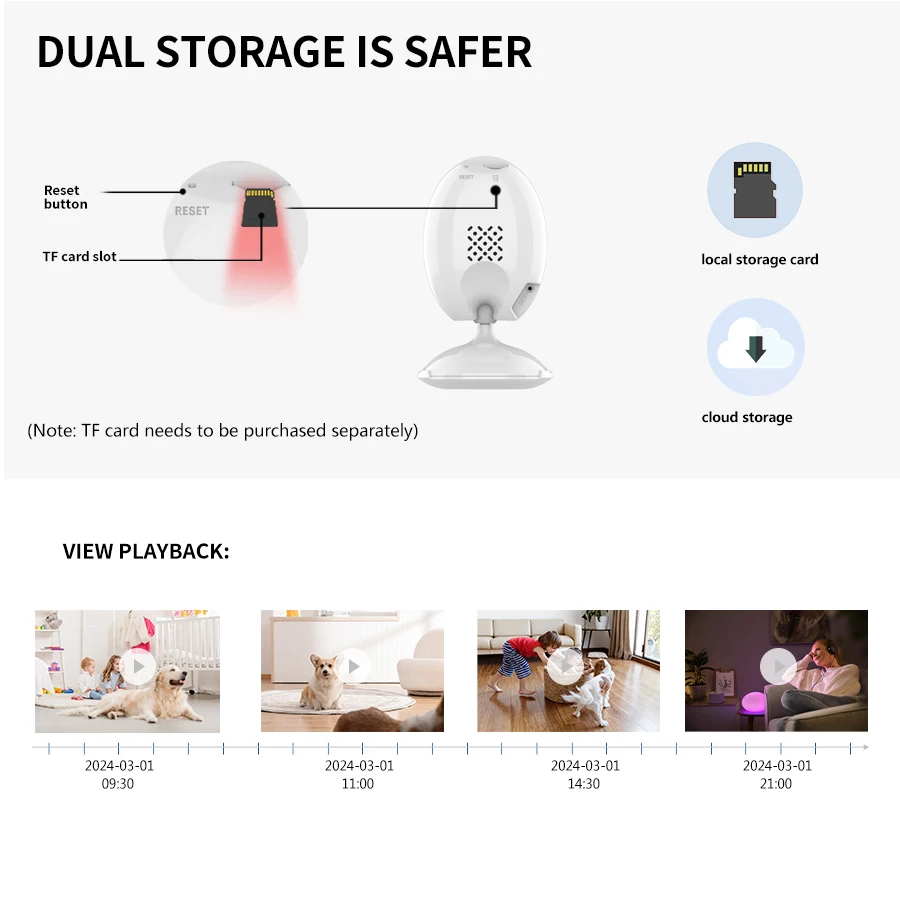 BerryI Iot 2MP Security Protection WIFI Indoor Baby Pet Night Vision Monitoring Mini Camera Human Detection Two-Way Audio ICSEE
