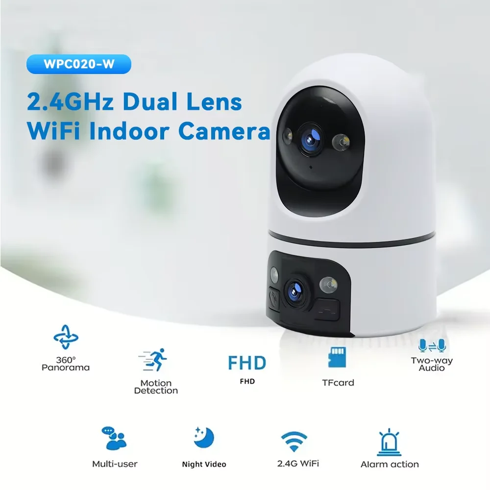 One Touch To Call WiFi Baby Monitor Camera 10MP 5K Two-Way Audio Home Security Protection Mini Cam Baby, Pet, Elderly Monitoring