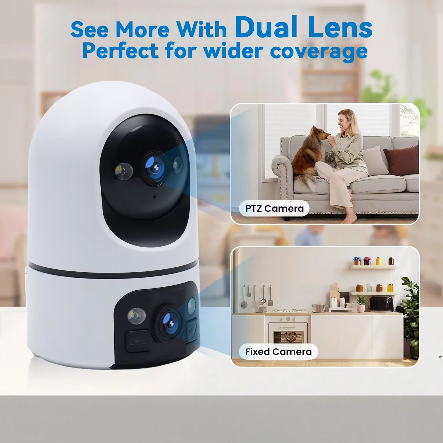 One Touch To Call WiFi Baby Monitor Camera 10MP 5K Two-Way Audio Home Security Protection Mini Cam Baby, Pet, Elderly Monitoring