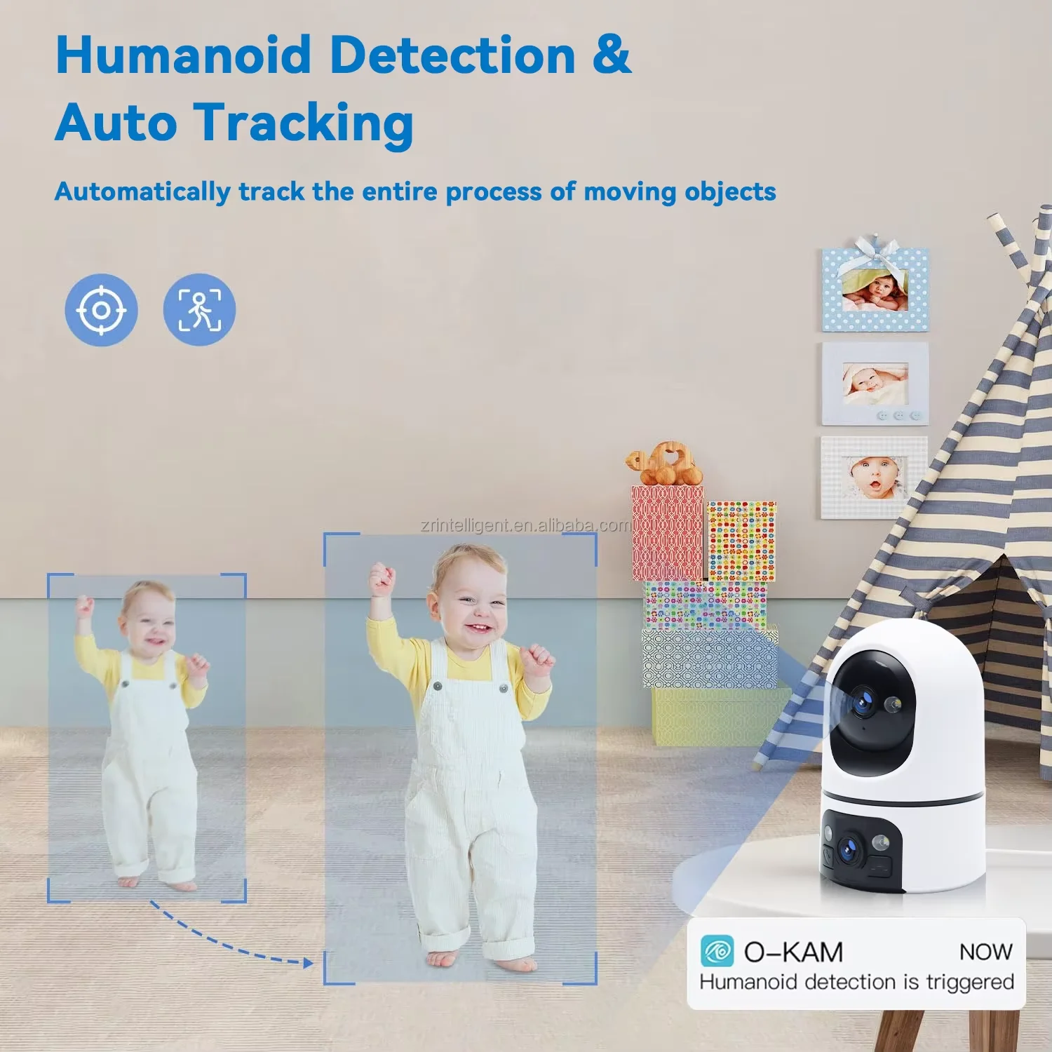 One Touch To Call WiFi Baby Monitor Camera 10MP 5K Two-Way Audio Home Security Protection Mini Cam Baby, Pet, Elderly Monitoring