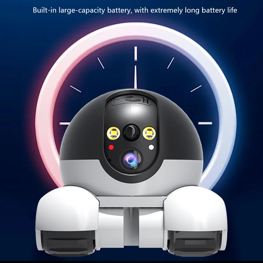 WIFI Dual Lens Robot Camera Dual Screen Monitoring 1080P HD AI Security Surveillance Camera Auto Tracking Baby Pets Monitor