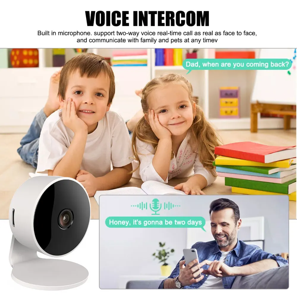 Tuya Smart 5MP Wifi Smart Home Security Camera 2K HD Indoor Infrared Night Vision with AI Motion Tracking for Baby & Pet Monitor