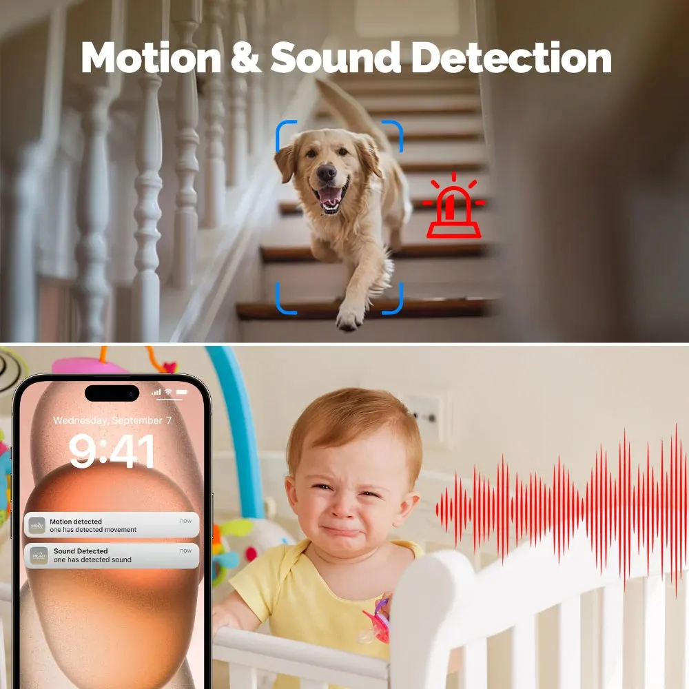 Tuya Smart 5MP Wifi Smart Home Security Camera 2K HD Indoor Infrared Night Vision with AI Motion Tracking for Baby & Pet Monitor