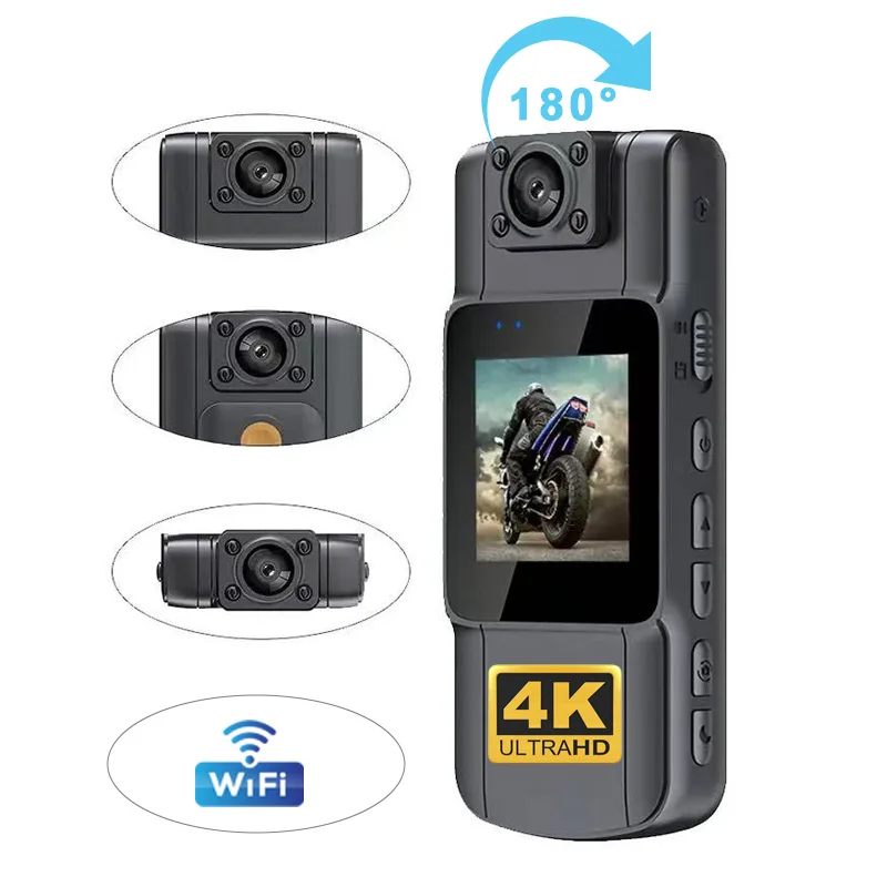 4K HD WiFi Mini Camera Portable Digital Video Recorder Cycling BodyCam Infrared Night Vision Police Camera Small Bike Camcorder 4K HD WiFi Mini Camera Portable Digital Video Recorder Cycling BodyCam Infrared Night Vision Police Camera Small Bike Camcorder