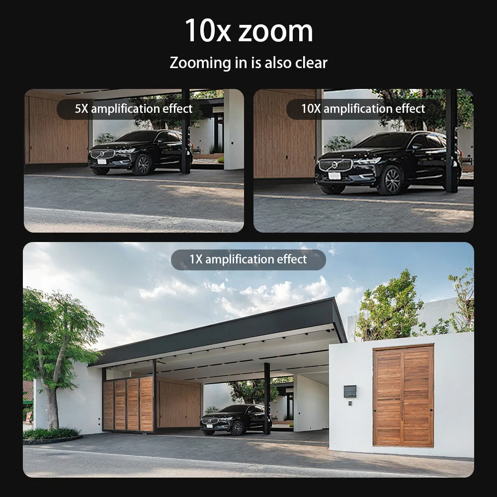 V380 4G Outdoor Solar Surveillance Camera-Optical Zoom Home Surveillance Cameras for Night Vision