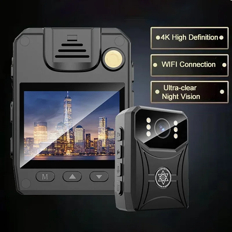 Mini 4K HD Cameras with WIFi 3000mAh Digtal Video Recorder with IPS Screen Night Vision Police Body Camera Portable Camcorder Mini 4K HD Cameras with WIFi 3000mAh Digtal Video Recorder with IPS Screen Night Vision Police Body Camera Portable Camcorder